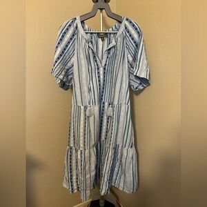 Style&Co 100% Cotton Blue and White Sundress